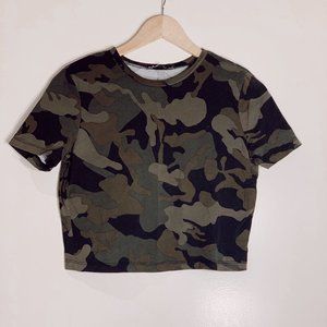 Zara camo crop top